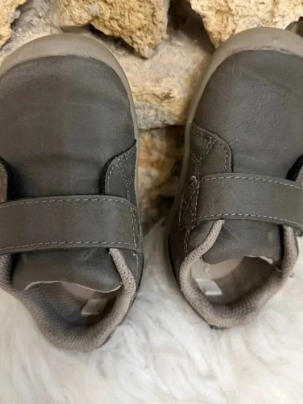 Stride Rite 360 Gray Wide Fit Toddler Shoes Hook and Loop Sneakers
